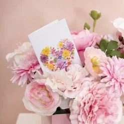 Classic Gift Card & Envelope Heart Blooms Pk25 (6.5x10cmH)