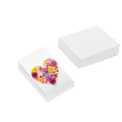 Classic Gift Card & Envelope Heart Blooms Pk25 (6.5x10cmH)