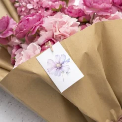 Classic Gift Card & Envelope Lilac Flower Pk25 (6.5x10cmH)