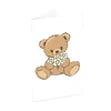 Classic Gift Card & Envelope Bear & Flowers Pk25(6.5x10cmH)