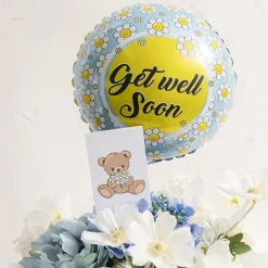 Classic Gift Card & Envelope Bear & Flowers Pk25(6.5x10cmH)