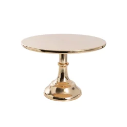 Classic Gloss Metal Cake Stand Gold (30cmDx22cmH)