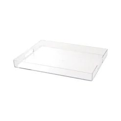 Clear Acrylic Tray Rectangular w Handles (35x25x4cmH)