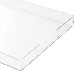 Clear Acrylic Tray Rectangular w Handles (35x25x4cmH)