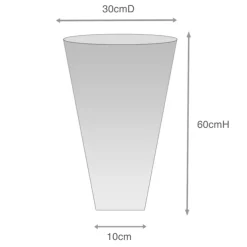 Clear Cello Sleeve V Shape OPP 40mic (30cmDx60cmH) Pack 50