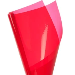 Coloured Cellophane 40 micron Red (50x70cm) Pack 150