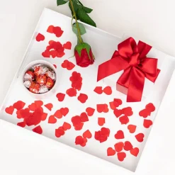 Confetti Heart Shape Tissue 25g Bag (2.5cmD) Red