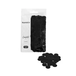 Confetti Round Shape 25g Bag (1.5cmD) Metallic Black