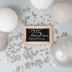 Confetti Round Shape 25g Bag (1.5cmD) Silver