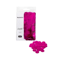 Confetti Round Shape 25g Bag (1.5cmD) Metallic Hot Pink