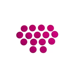 Confetti Round Shape 25g Bag (1.5cmD) Metallic Hot Pink