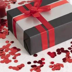 Confetti Round Shape 25g Bag (1.5cmD) Metallic Red