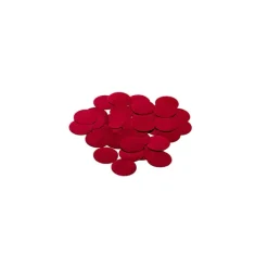 Confetti Round Shape 25g Bag (1.5cmD) Metallic Red
