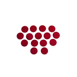 Confetti Round Shape 25g Bag (1.5cmD) Metallic Red