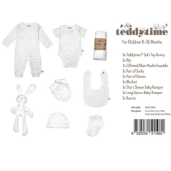 Constellation Print 100% Cotton Baby Gift Box Set 8 White