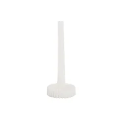 Contemporary Fluted Taper Dinner Candle (10Dx25cmH) White