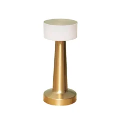 Cordless Designer LED Table Lamp Gold (21cmH)