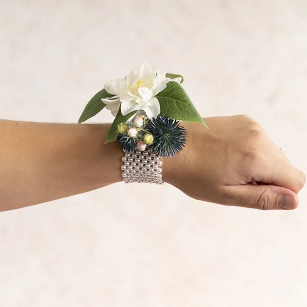 Corsage Bracelet Buckle Pack 10 Clear (3.8x3.2cmH)