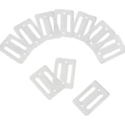 Corsage Wrist Bracelet Buckle Pack 10 Clear (3x4.5cmH)