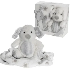 Cosmo Puppy & Blanket Gift Pack White (25x12x25cm)