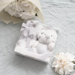 Cosmo Puppy & Blanket Gift Pack White (25x12x25cm)