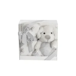 Cosmo Puppy & Blanket Gift Pack White (25x12x25cm)