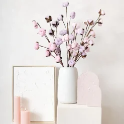 Cotton Branch 6 Heads Pale Pink (Head Size 5cm x 85cmH)