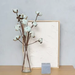 Cotton Branch 6 Heads Soft Blue (Head Size 5cm x 85cmH)