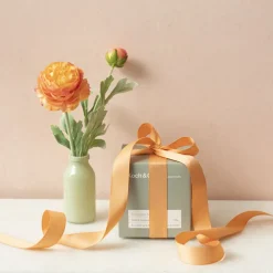 Cotton Ribbon Recycled rPET Material Peachy Keen (25mmx25m)