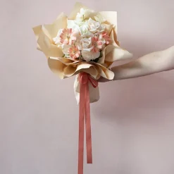 Cotton Ribbon Recycled rPET Material Pink Coral (25mmx25m)