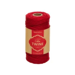 Cotton Twine 12ply 1.2mm X 100m Red