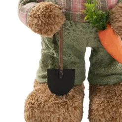 Country Male Bunny w Shovel & Carrot Green (38cmH)