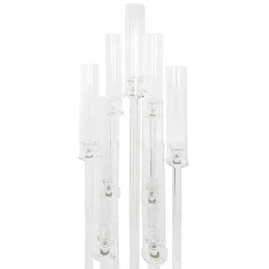 Crystal Candelabra 10 Glass Candle Holders Clear (109cmH)