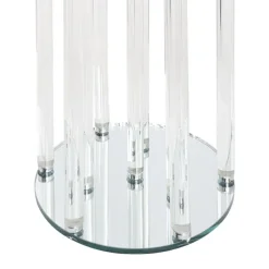 Crystal Candelabra 10 Glass Candle Holders Clear (109cmH)
