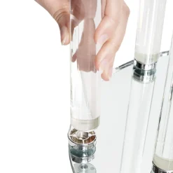 Crystal Candelabra 10 Glass Candle Holders Clear (109cmH)