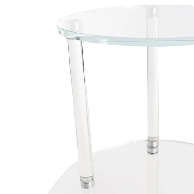 Crystal Glass 3 Tier Cake Display Stand Clear (38cmH)
