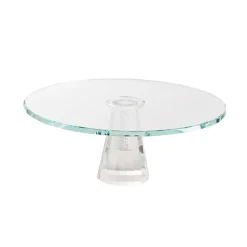 Crystal Glass Cake Stand Low Rise Clear (30cmDx11.5cmH)