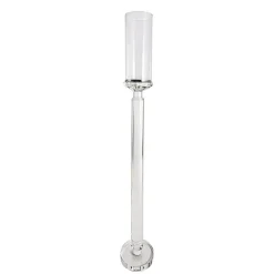 Crystal Glass Cylinder Candle Holder Clear (81cmH)