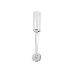 Crystal Glass Cylinder Candle Holder Clear (60cmH)