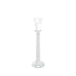 Crystal Glass Dinner Candle Holder Clear (25cmH)