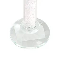 Crystal Glass Dinner Candle Holder Clear (25cmH)