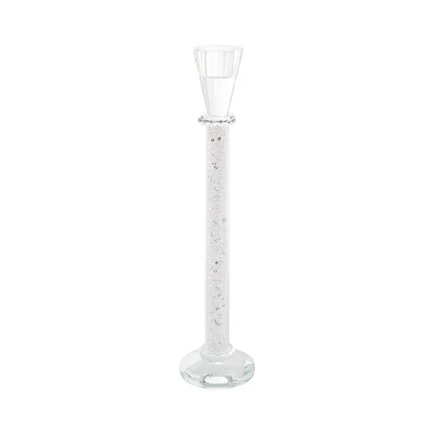 Crystal Glass Dinner Candle Holder Clear (30cmH)