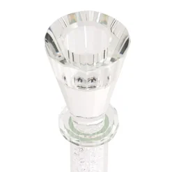 Crystal Glass Dinner Candle Holder Clear (30cmH)