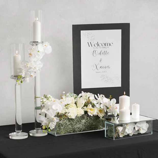 Crystal Glass Rectangle Low Rise Trough Clear (30.5x10cmH)