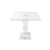 Crystal Glass Square Cake Stand Clear (23x22cmH)