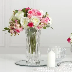 Crystal Glass Vase Clear (15x9x25cmH)