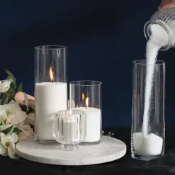 Crystal Natural Candle Sand Wax with 40 Wicks White (1kg)