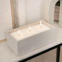 Crystal Natural Candle Sand Wax with 40 Wicks White (1kg)