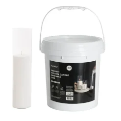 Crystal Natural Candle Sand Wax White Bulk Bucket (10kg)