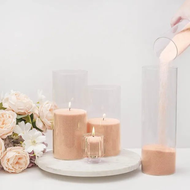 Crystal Natural Candle Sand Wax with 40 Wicks Nude (1kg)